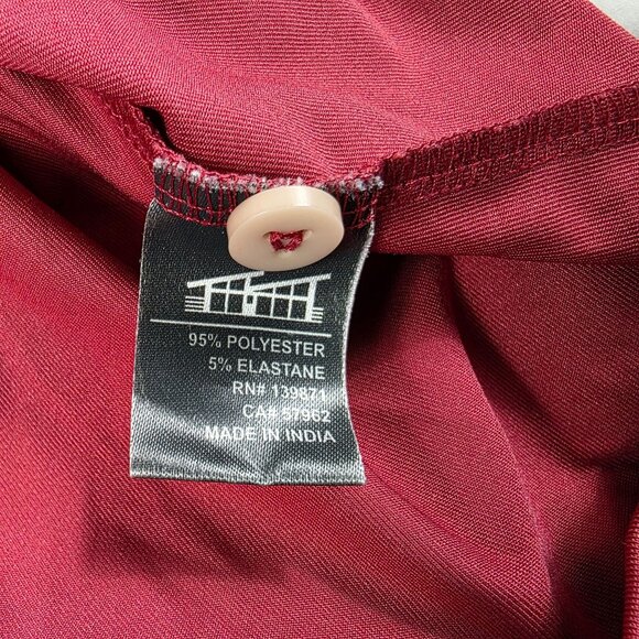 Matte Grey Mens Size Large Red Golf Polo Shirt Knabe Cup Performance Casual - Picture 6 of 11